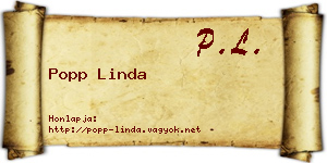Popp Linda névjegykártya